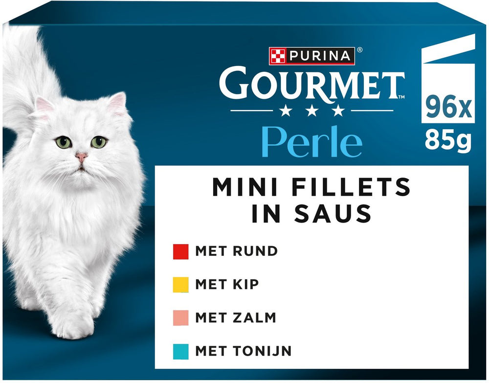 Gourmet perle mix - kattenvoer natvoer - land en zee - 96 x 85 g