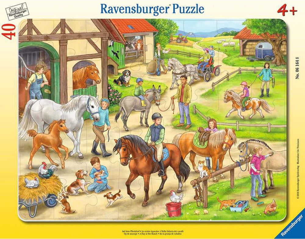 Ravensburger puzzel speelgoed - paarden boerderij legpuzzel 40 stukjes.