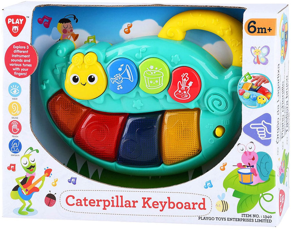 Speel baby toetsenbord rupsen