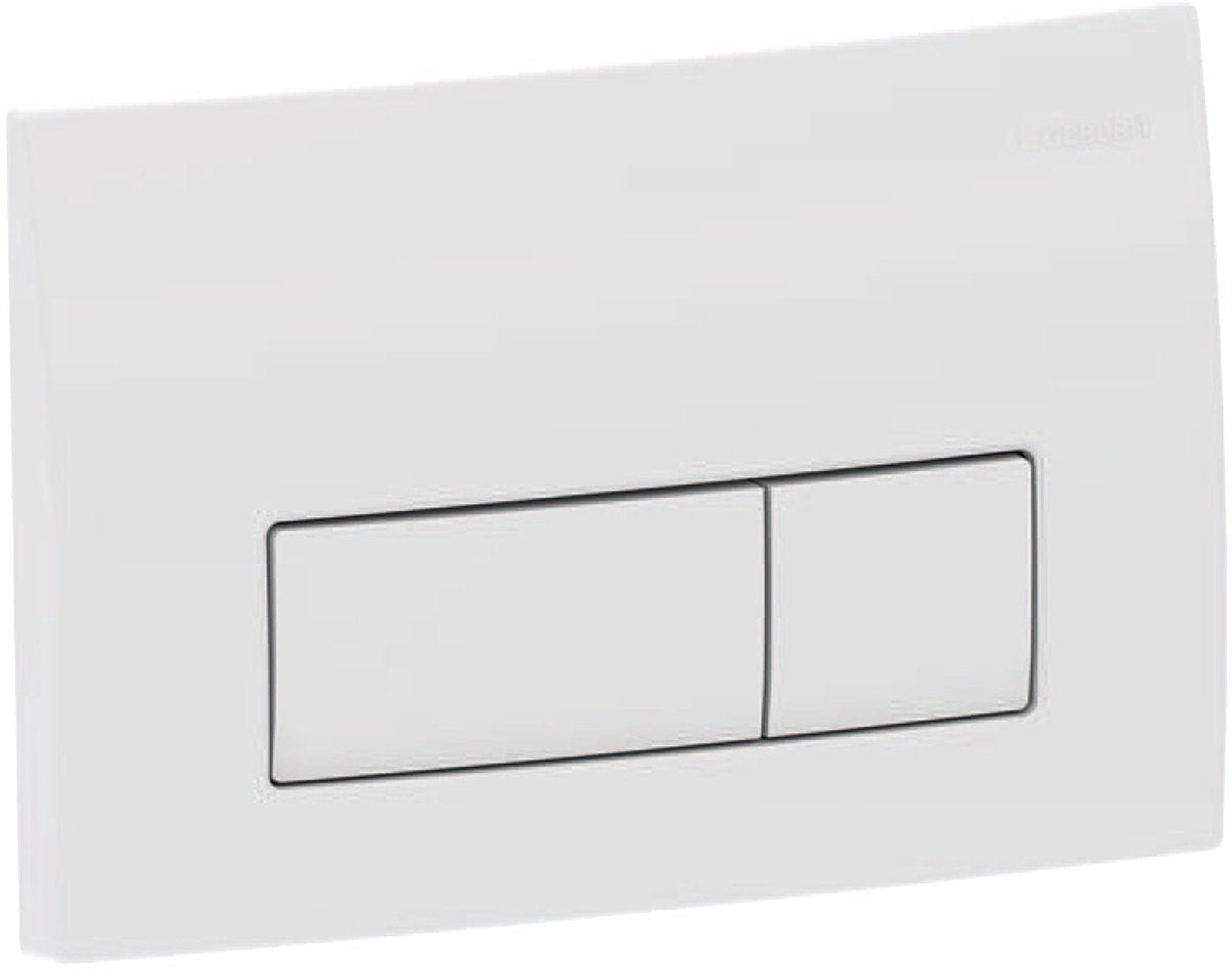 Geberit delta50 bedieningsplaat - 2-toets spoeling - rechthoekige knoppen - alpien wit