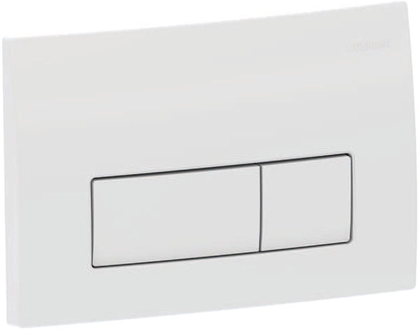 Geberit delta50 bedieningsplaat - 2-toets spoeling - rechthoekige knoppen - dualflush - alpien wit