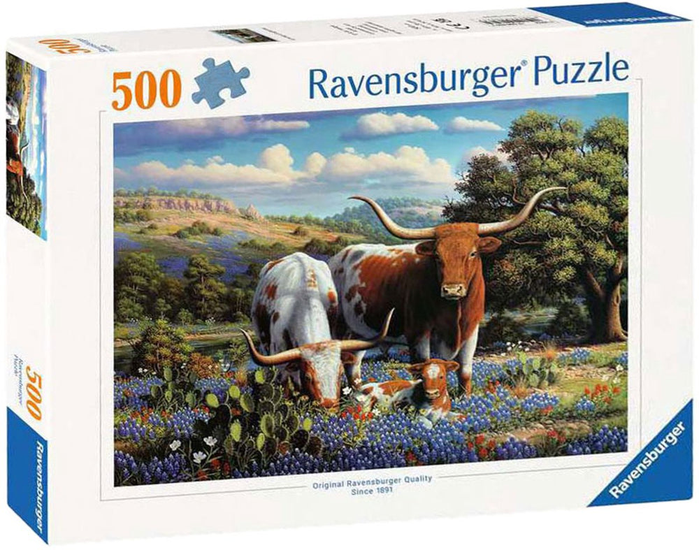 Ravensburger legpuzzel met langhoorns, 500st.