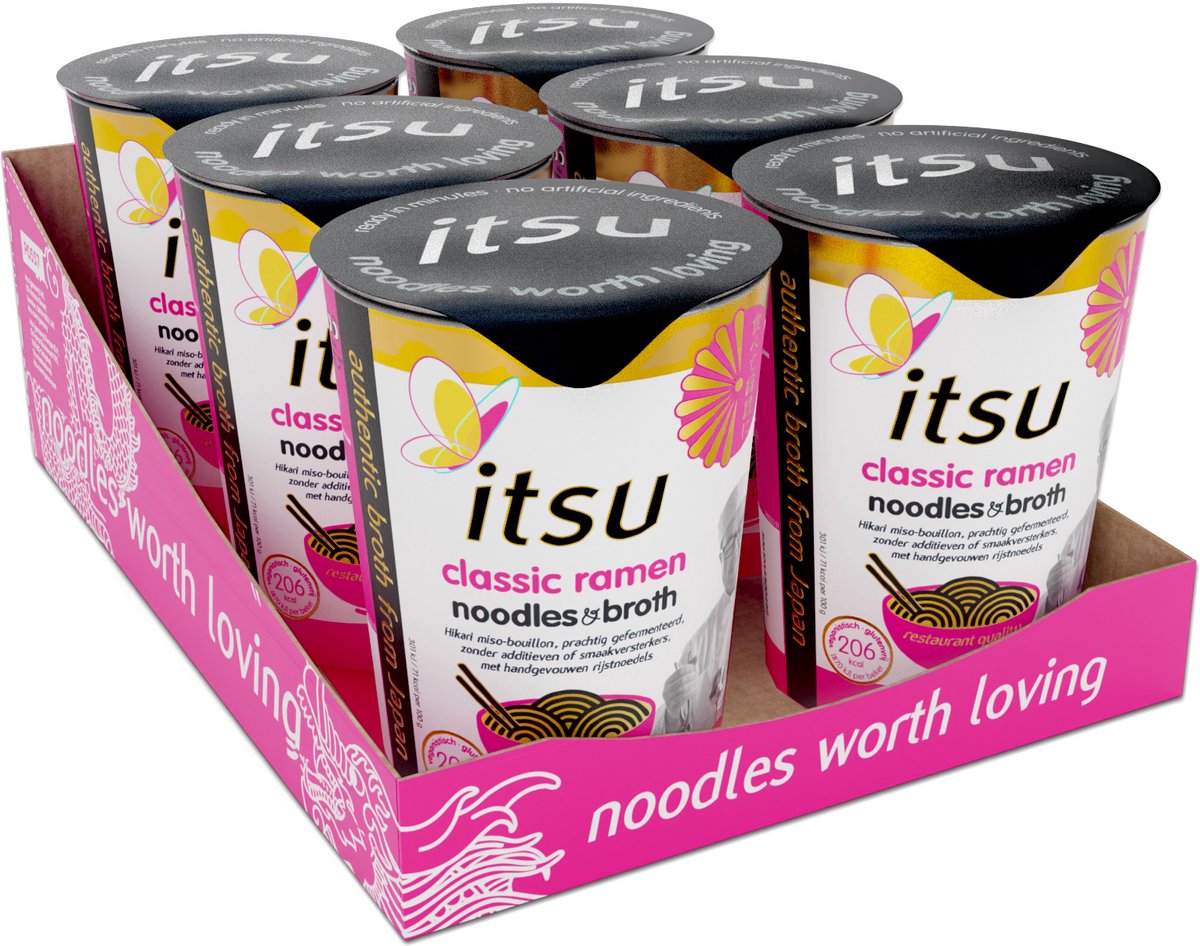 Itsu classic ramen noodle cup 6 x 64 gram