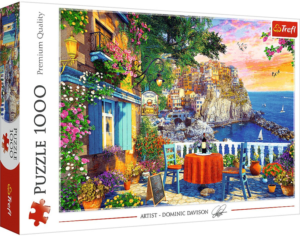 Trefl legpuzzel cinque terre view 1000 stukjes - kleurrijk puzzelplezier.