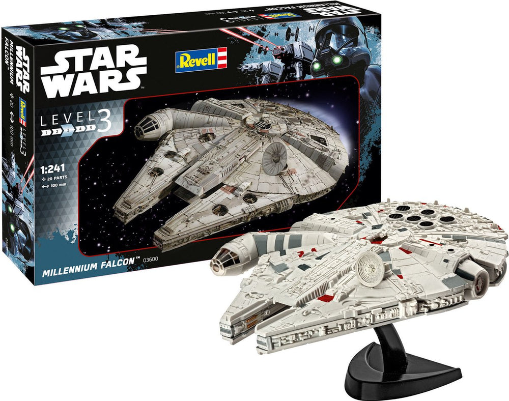 Revell modelbouwpakket ruimtevaart - 03600 star wars millennium falcon plastic - 1:241 - modelbouw