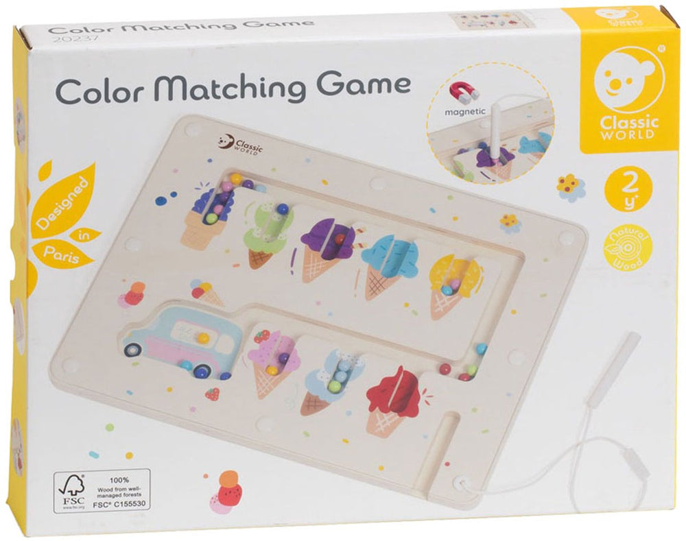 Klassieke wereld houten kleuren matchen spel ijsjes magnetisch