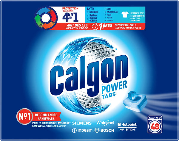 Calgon 4in1 - wasmachinereiniger en antikalk - 48 tabs