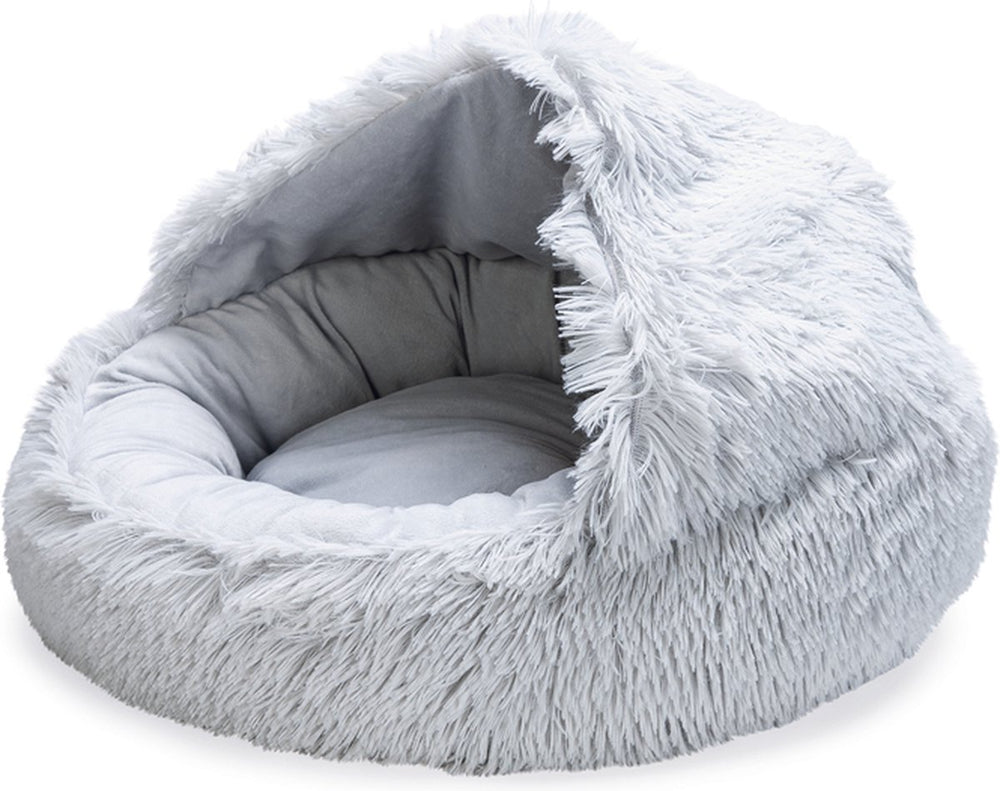 Beeztees puppy ligbed kiki - puppymand - hondenmand - mand voor puppy - grijs - 50x50x15 cm