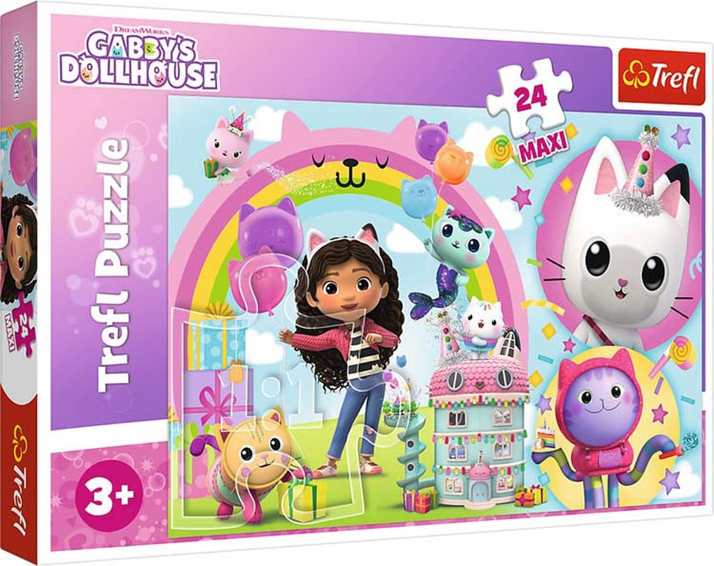 Trefl happy gabby universal gabby's poppenhuis 24 maxi stukjes legpuzzel - 24 stukjes - vanaf 3 jaar