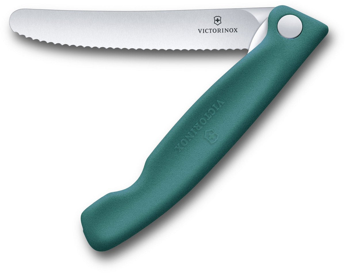 Victorinox swiss classic tomatenmes inklapbaar - 11cm - kartel - groen