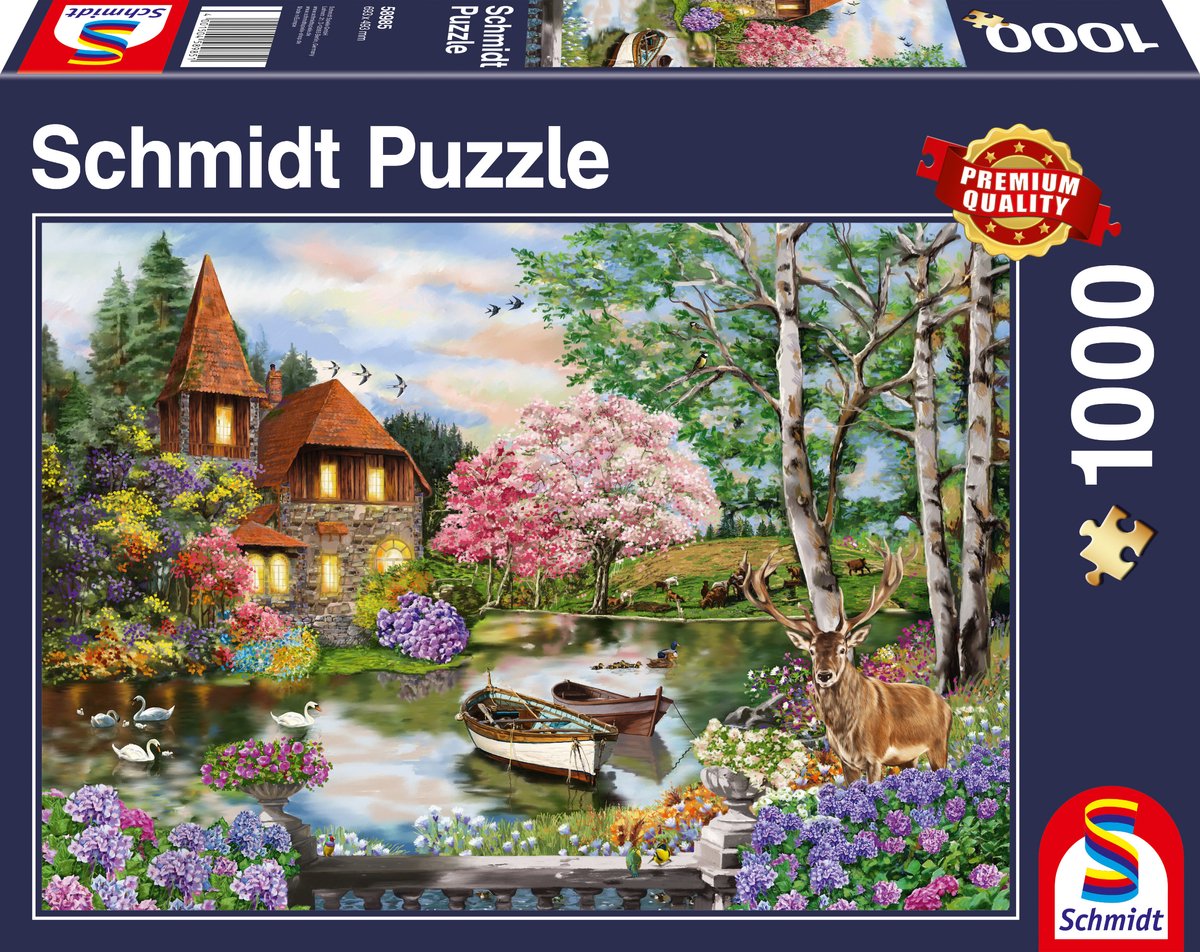 Schmidt - legpuzzel - huis aan het meer - 1000 stukjes - volwassenen - vanaf 12 jaar