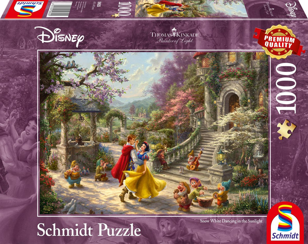 Schmidt - legpuzzel - disney, sneeuwwitje, dans met de prins - thomas kinkade studios - 1000 stukjes - volwassenen - vanaf 12 jaar