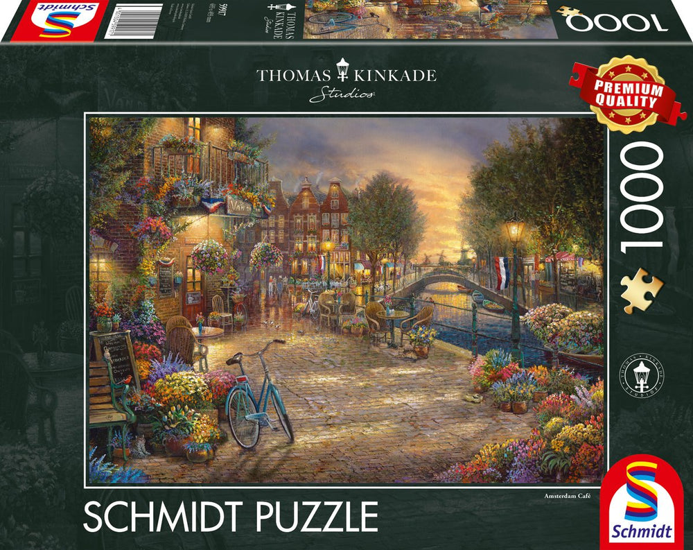 Schmidt legpuzzel gracht in amsterdam - 1000 stukjes - thomas kinkade - 59917