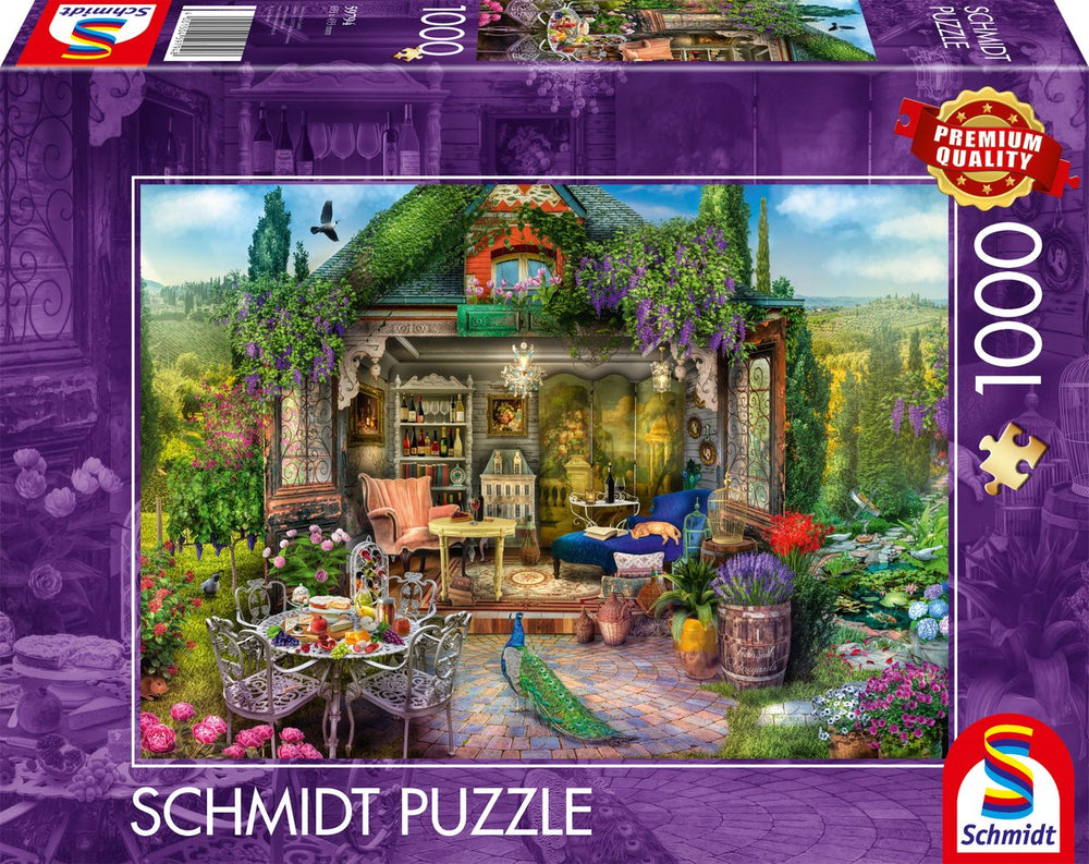 Schmidt - legpuzzel - geluk in het tuinhuisje in de wijngaarden - 1000 stukjes - volwassenen - vanaf 12 jaar