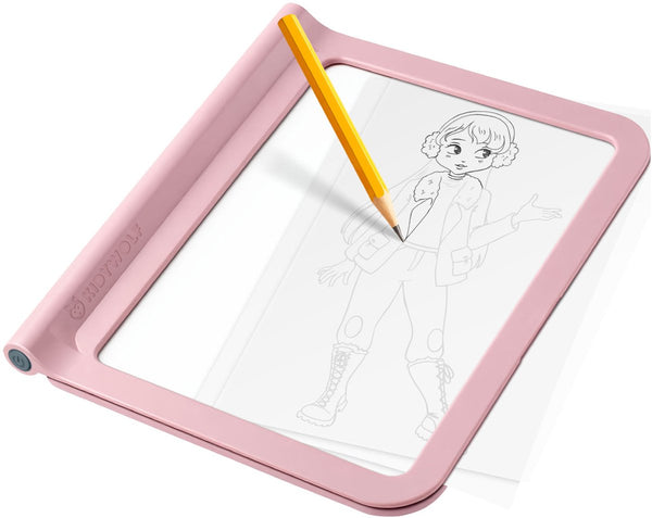 Kidywolf kidydraw pro fashion– verlicht tekentablet a4 formaat voor kinderen met dubbelzijdige functies - 5+