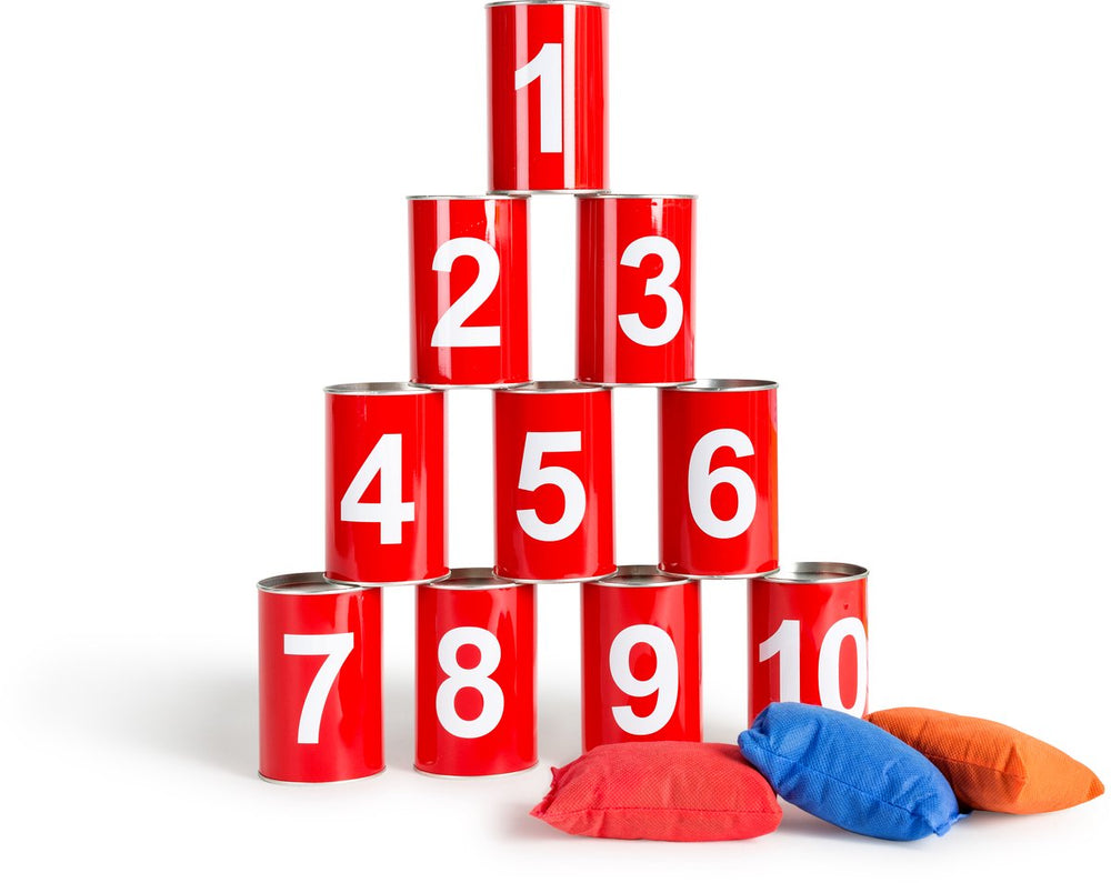 Bs speelgoed blikwerpen rood, 13dlg.