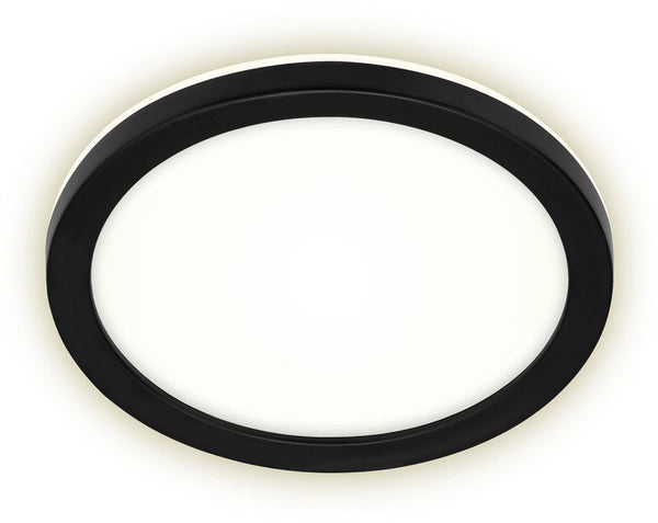 Briloner - led buitenlamp - buitenwandlamp incl. achtergrondverlichting effect, buitenplafondlamp 8 watt, 1.200 lumen, 4.000 kelvin, wit zwart