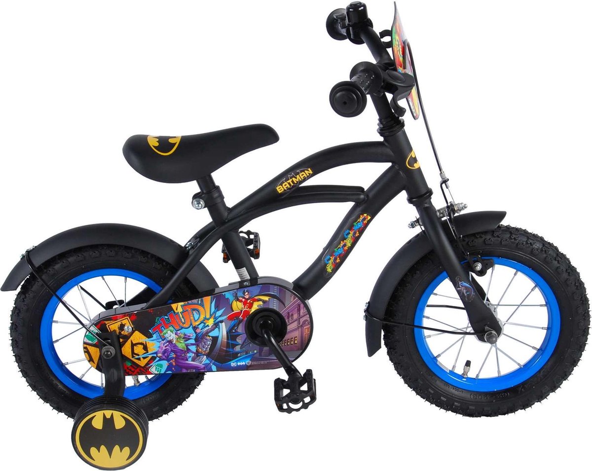 Kinderfiets 12 Batman - zwart