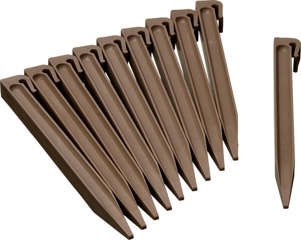 Natuurtuingrondpennen 10 st taupe