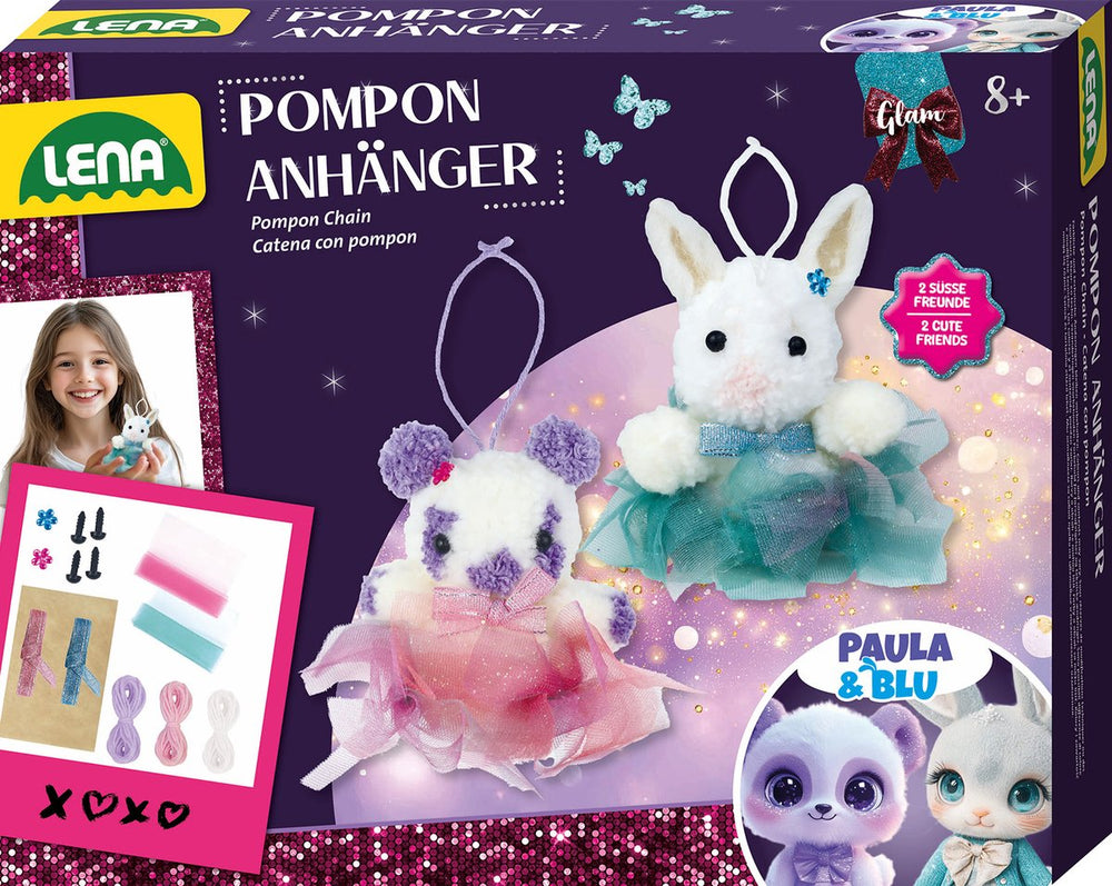 Lena pompon knutselset - creatief speelgoed voor kinderen vanaf 8 jaar.