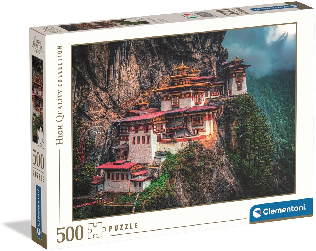 Ty clementoni the tiger's nest - klooster in de himalaya - puzzel 500 stukjes volwassenen - legpuzzel hqc high quali collection vanaf 10 jaar