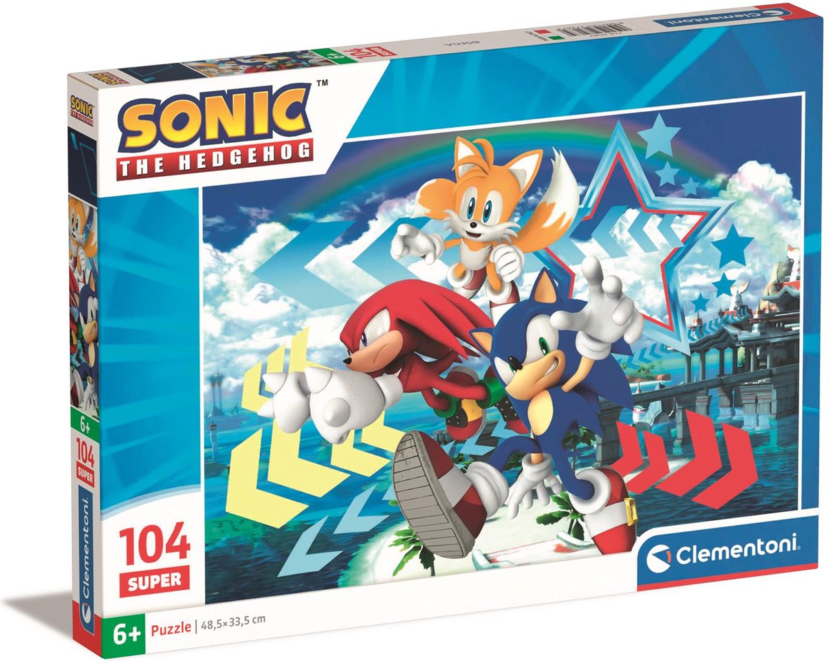 Clementoni legpuzzel super sonic, 104st.
