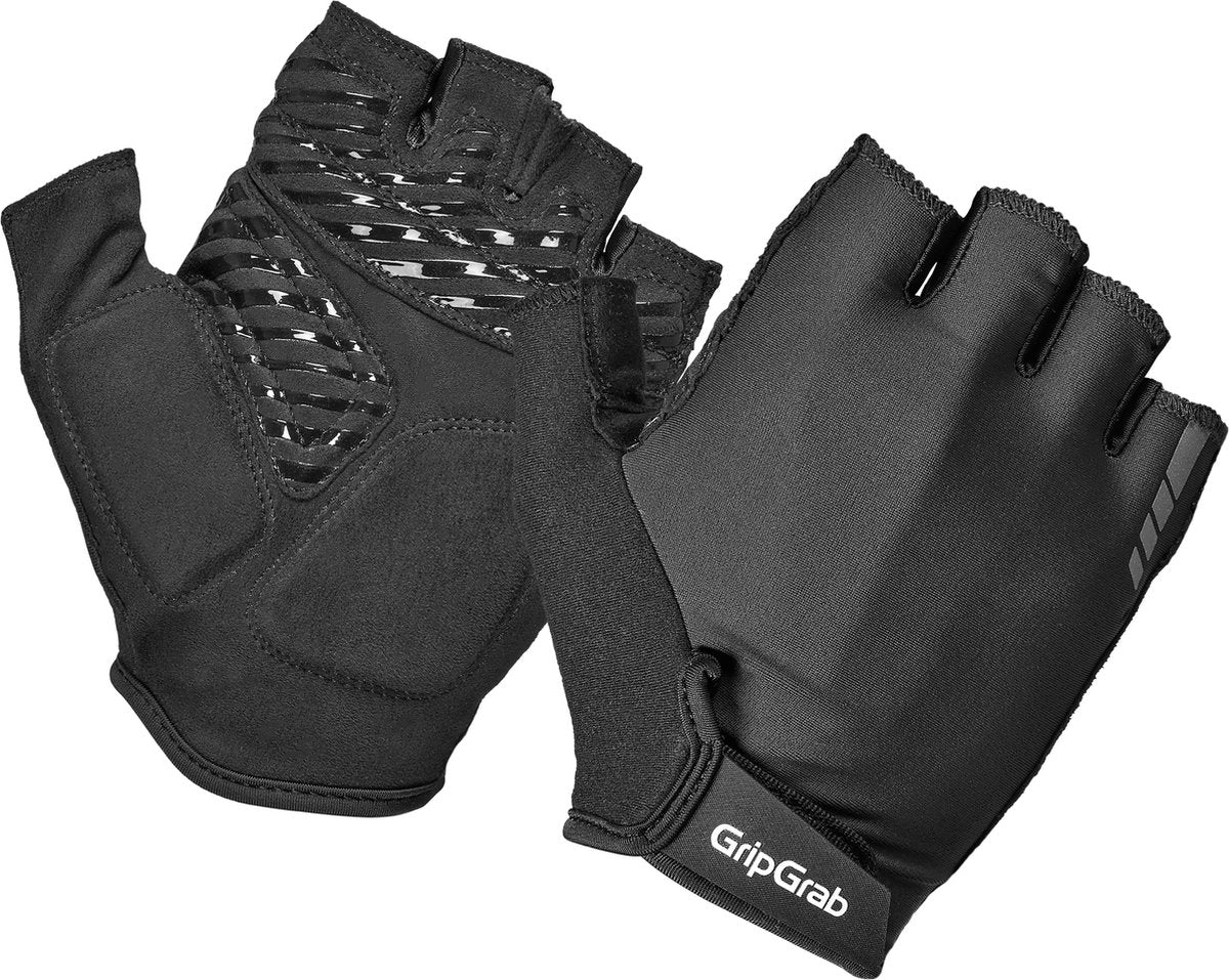 Gripgrab - proride rc max korte vinger zomer fietshandschoenen met padding - zwart - heren - maat l