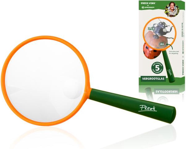 Bresser freek vonk x vergrootglas - voor kinderen - met 2,5 tot 4 keer vergroting