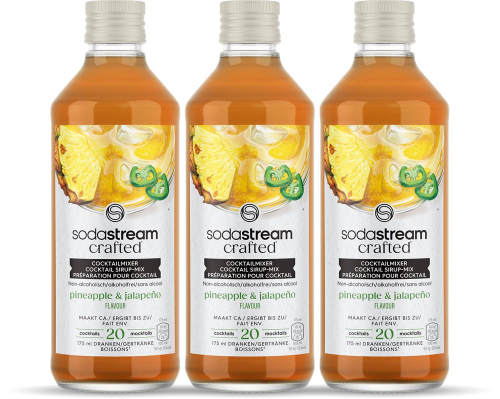 Sodastream crafted mixers pineapple jalapeno siroop - 3 pack
