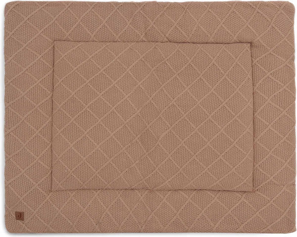 Jollein - boxkleed 75x95cm - speelkleed baby - check knit biscuit