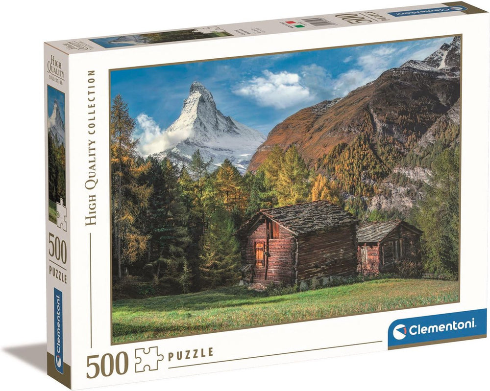Clementoni - puzzel - 500 stukjes - charmante matterhorn - puzzel voor volwassenen - high quality collection