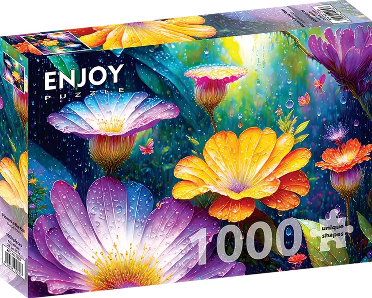 Enjoy flowers in the rain puzzel 1000 stukjes