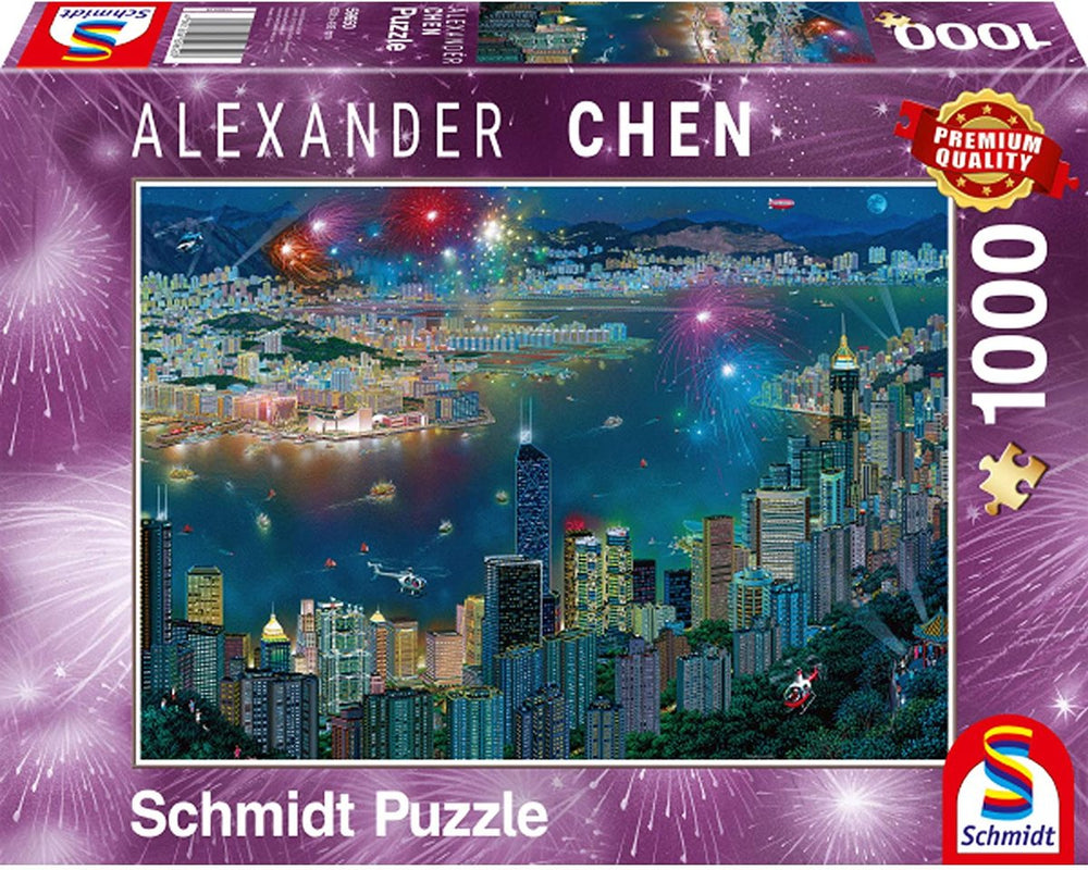 Schmidt vuurwerk boven hong kong, 1000 stukjes puzzel