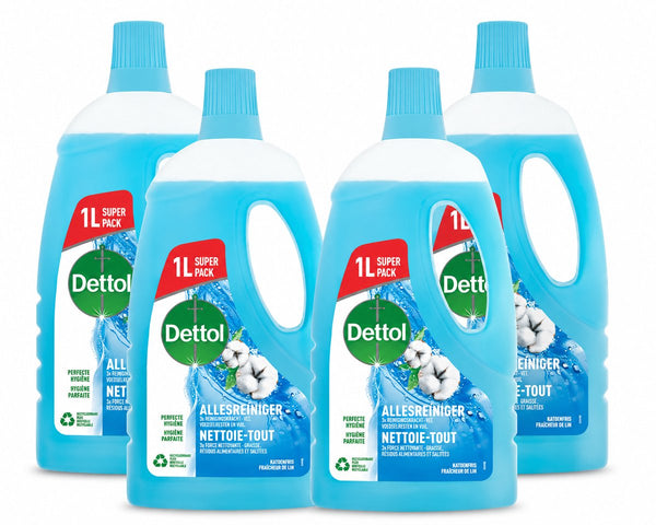 Dettol allesreiniger power fresh - katoenfris- 4 x 1l