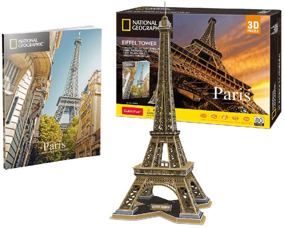 Kubieke leuke 3D-puzzel van National Geographic Eiffeltoren