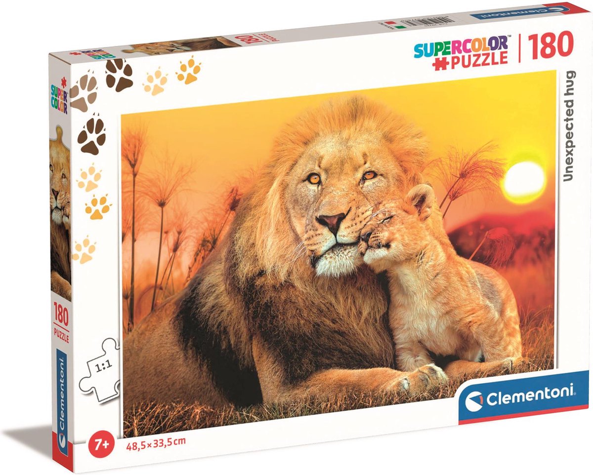 Clementoni legpuzzel super color onverwachte knuffel, 180st.
