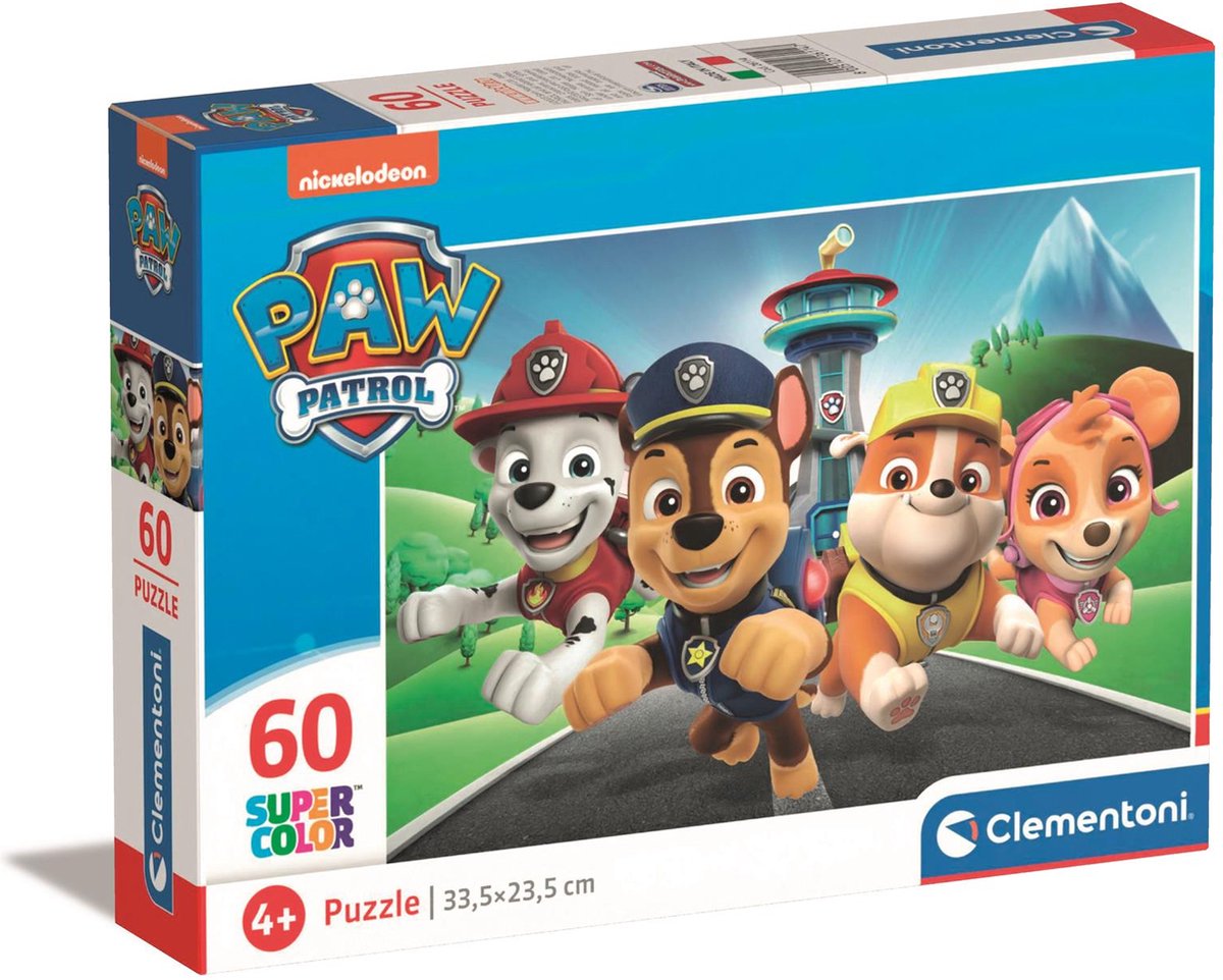 Clementoni legpuzzel superkleuren paw Patrol, 60st.