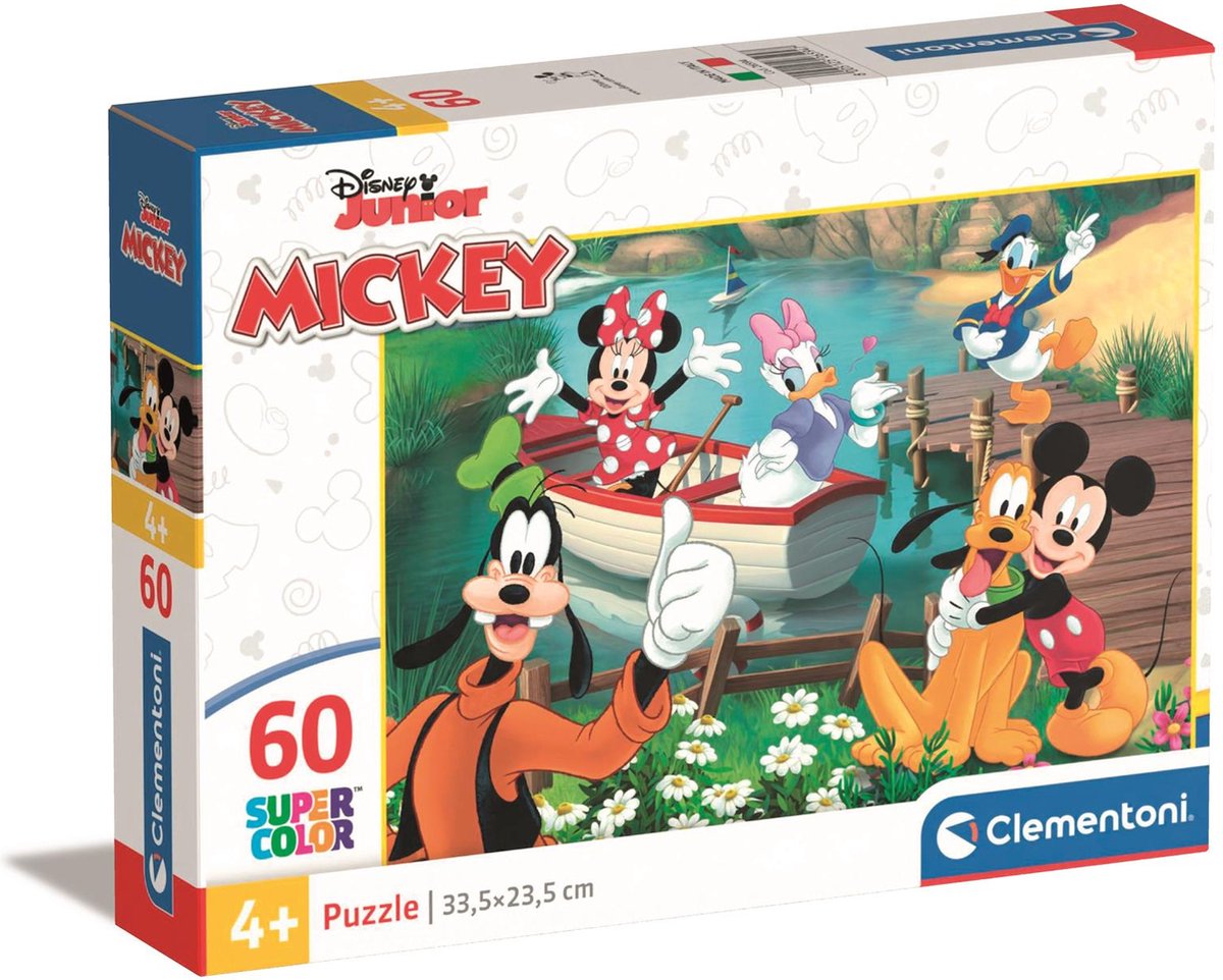 Clementoni legpuzzel superkleur disney mickey mouse, 60st.