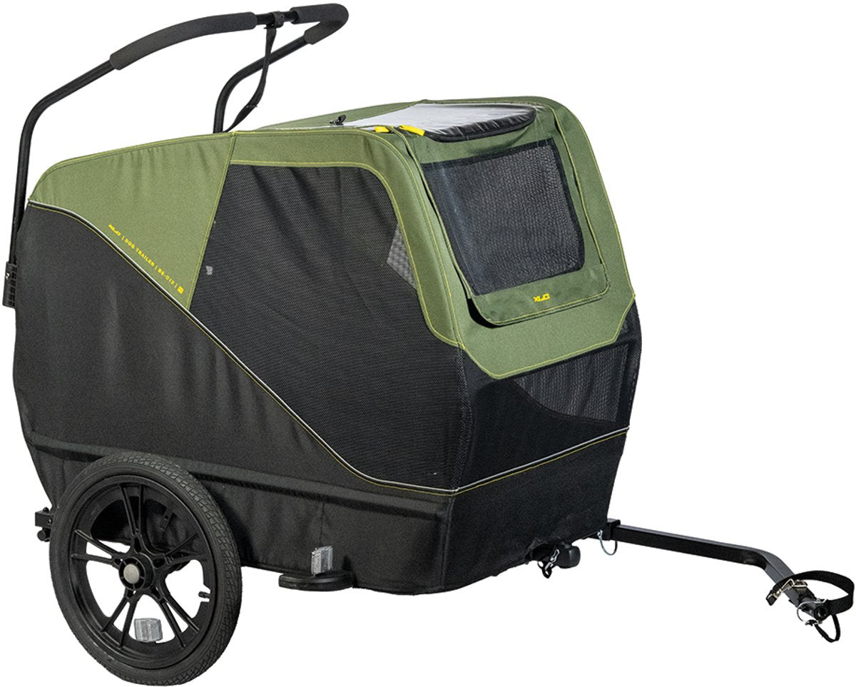 Xlc bs-c13 hondenfietskar – large fietsaanhanger – bikepacking – opvouwbare dissel – waterdicht – zwart