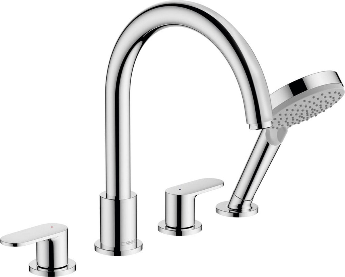 Hansgrohe vernis blend - badrandkraan, 4-gats, chroom 71456000