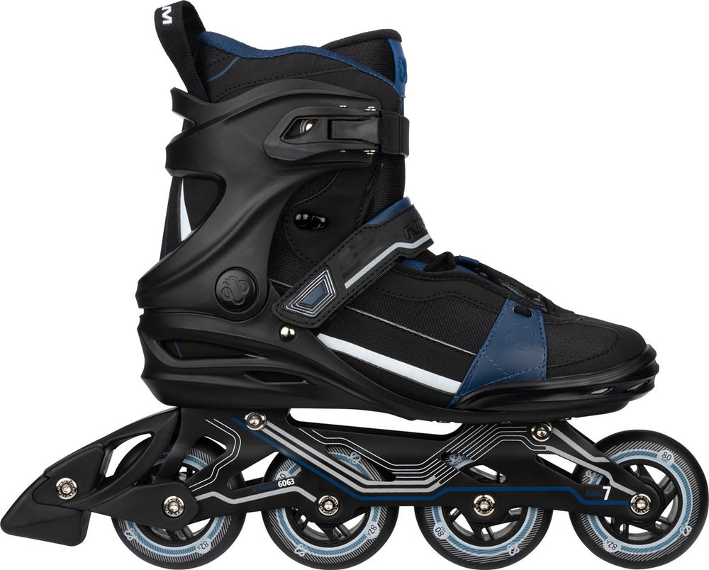 Nijdam inline skates - alu chassis - circuit cruiser - maat 42 - zwart