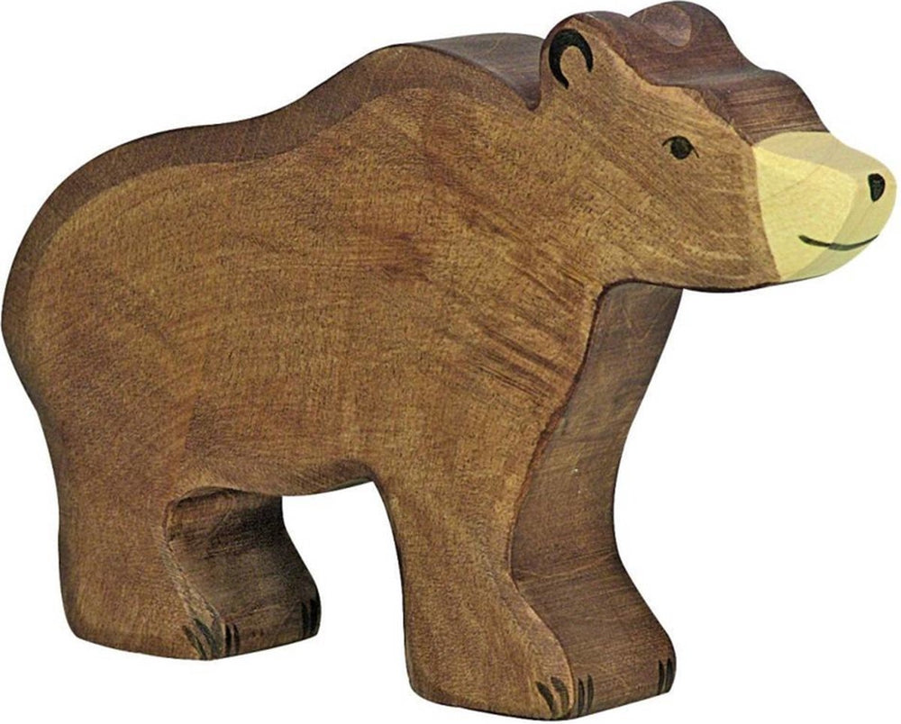 Holztiger houten bruine bier