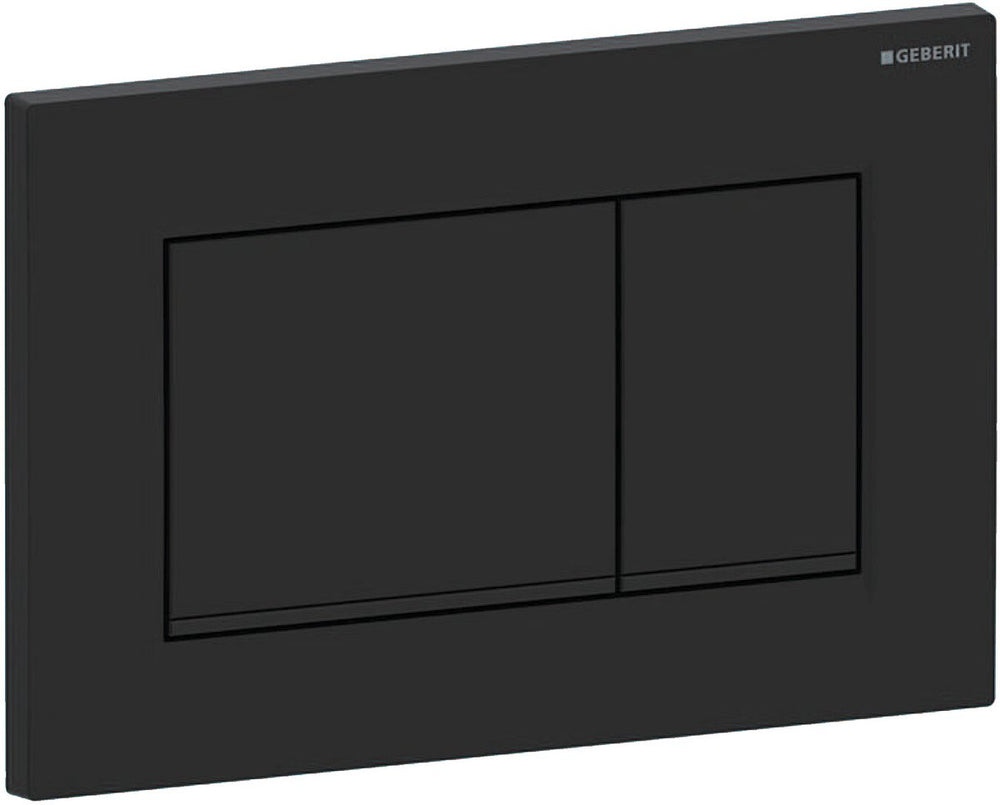 Geberit bedieningspl. sigma30, 2-toets:mat zwart, easy-to-clean, zwart