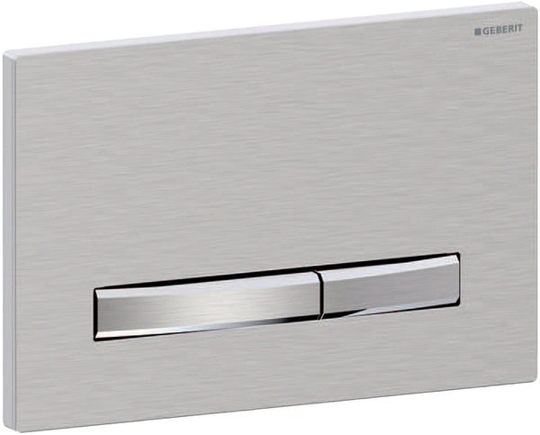 Geberit sigma50 bedieningsplaat - 2-toets spoeling - vierkant - dualflush - chroom geborsteld