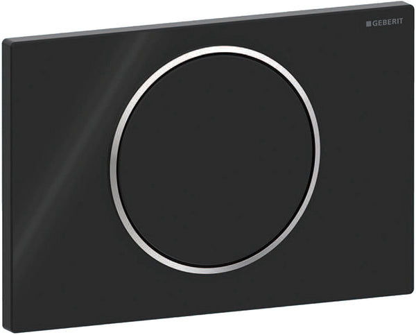 Geberit sigma10 bedieningsplaat - spoel-stop spoeling - rond - glans zwart