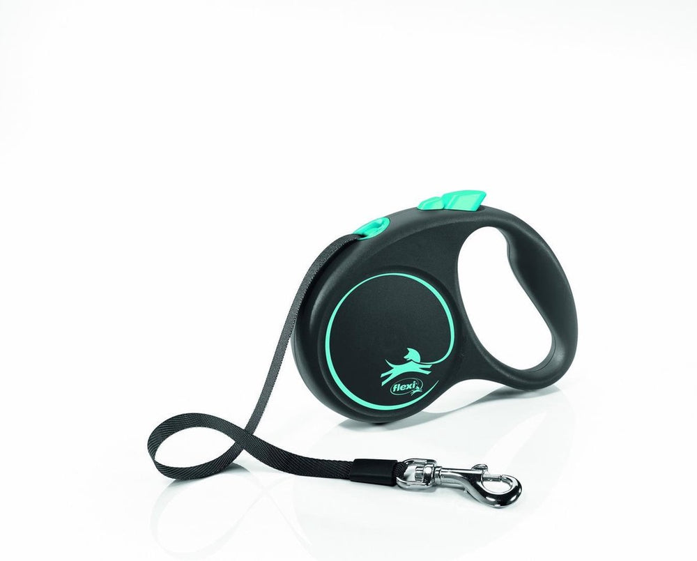 Flexi Rollijn zwarte designtape blauw