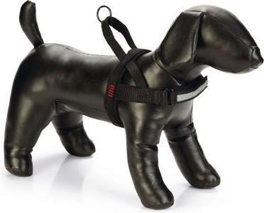Beeztees parinca comfort hondentuig nylon zwart 42-52 cm x 20 mm