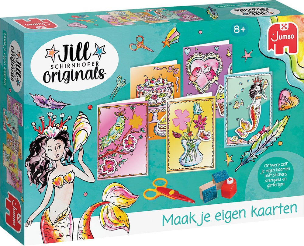 Jumbo - jill schirnhofer - maak je eigen kaarten - knutselset - knutselpakket kaarten 8 jaar
