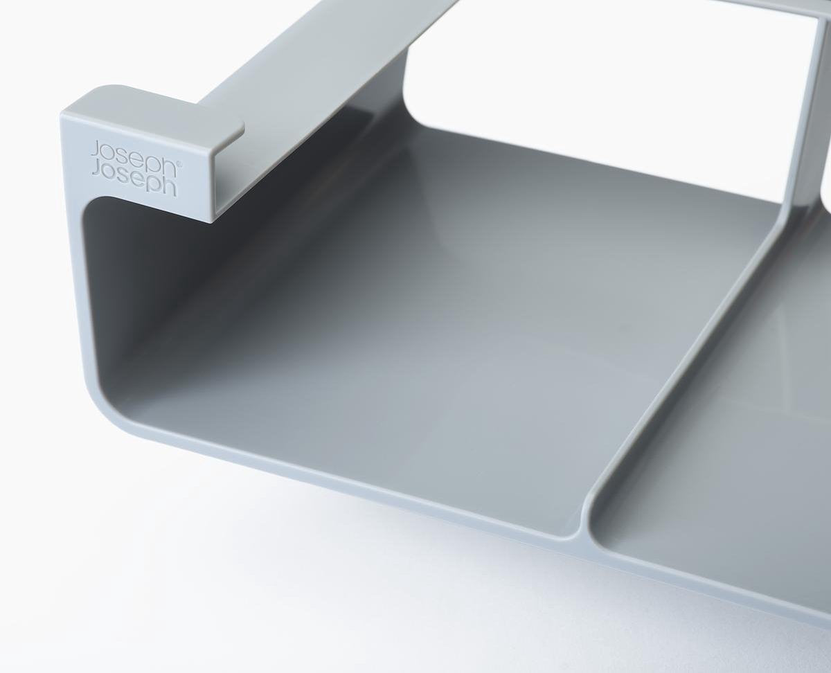 Joseph joseph keukenkastorganizer voor aluminiumfolie, huishoudfolie, bakpapier en zakjes – ruimtebesparende houder - grijs - groot