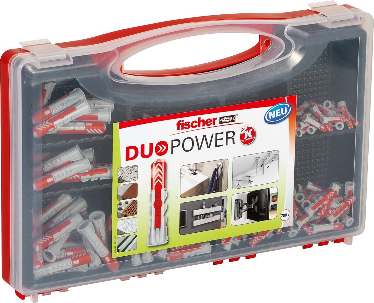 Fischer red-box duopower pluggen - 280 stuks